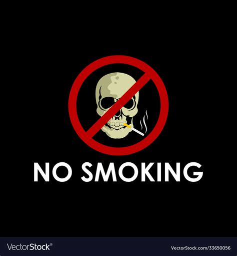 No smoking template design Royalty Free Vector Image