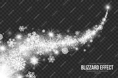 Premium Vector | Snow blizzard effect on transparent background