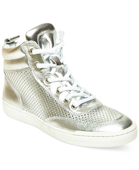 Lyst - Steve Madden Women's Mikeyy High Top Sneakers in Metallic