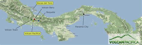 Maps of Panama and Volcan