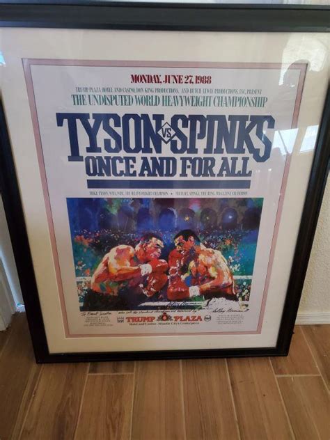 Mike Tyson vs. Spinks Poster -Signed to Frank Sinatra by Leroy Neiman | EstateSales.org