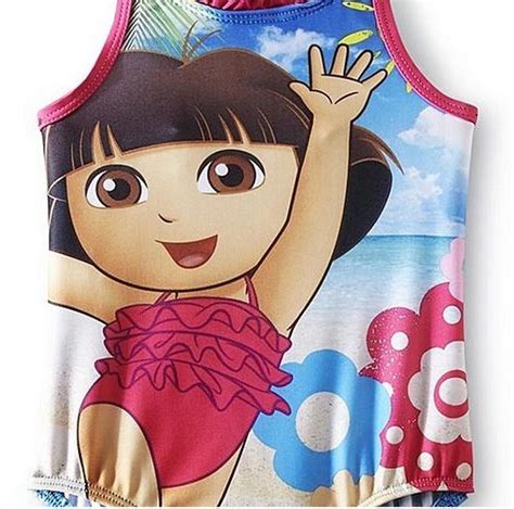 Dora the Explorer Toddler Girl's One-Piece Swimsuit size 4T NeW Bathing ...