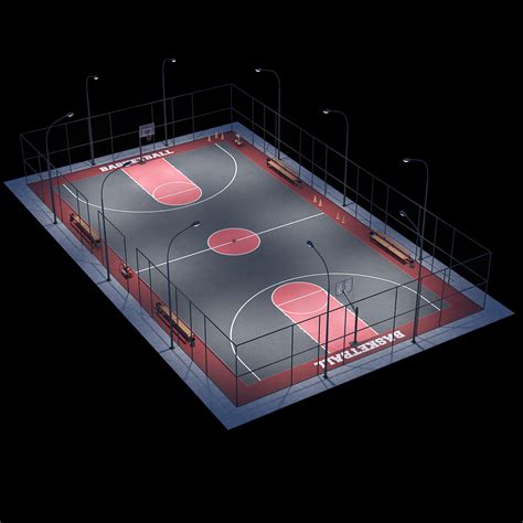 Basketball court Hq 3D model | CGTrader