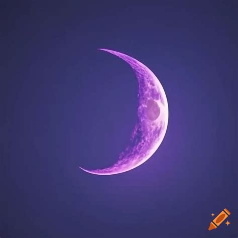 Blue and purple crescent moon on Craiyon