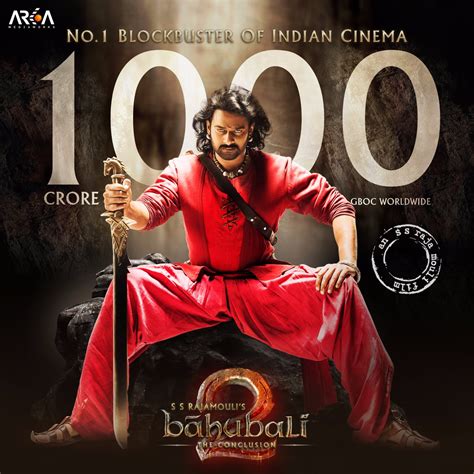 Bahubali 2 Created Record, Becomes First 1000 Crore Movie of Indian Cinema.