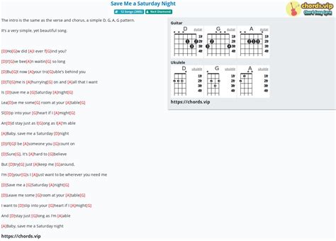 Chord: Save Me a Saturday Night - tab, song lyric, sheet, guitar ...