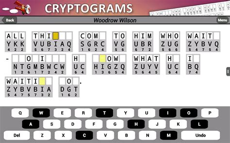 Cryptogram Cryptoquote Puzzle on AppGamer.com