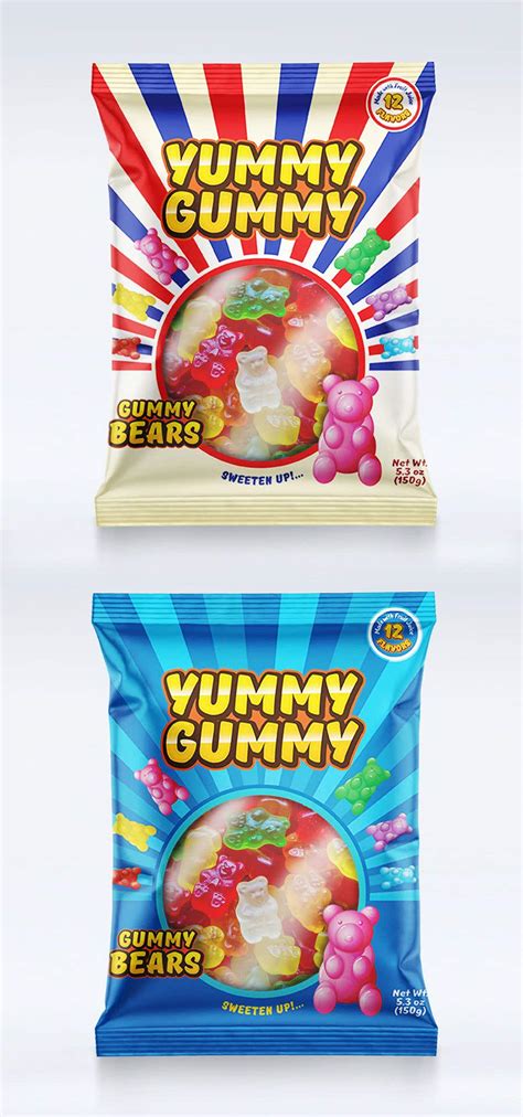 Entry #75 by Med7008 for Create a design for the packaging - Gummy Bear Candy package design ...