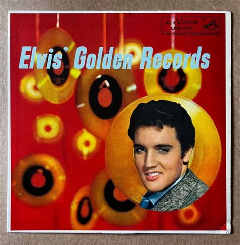 ELVIS PRESLEY ELVIS' GOLDEN RECORDS LPM-1707 RCA blue letter 1958 rare variants $125.00 - PicClick