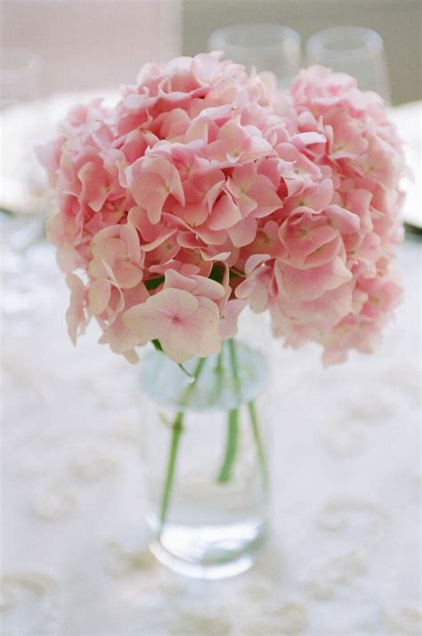 Light Pink Hydrangea Centerpiece