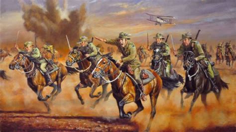 Anniversary of the Light Horse charge at Beersheba. Magnificent. Lest ...