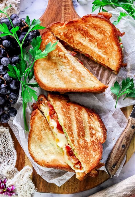 Grilled Cheese Bacon and Creamy Avocado Sandwich Sandra's Easy...