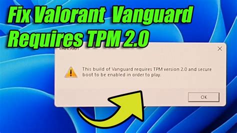 Fix Tpm 2 0 Valorant Error Secure Boot Vanguard Valorant Windows 11 ...