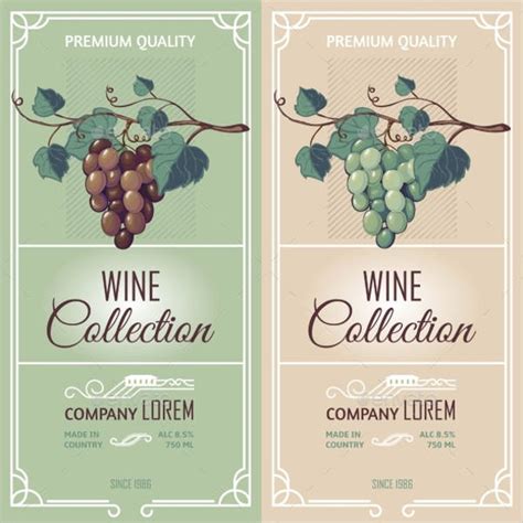 Wine Label Template Photoshop - The label on the front features the ...