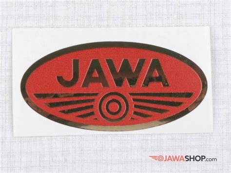 Sticker logo Jawa 67x33mm - red/golden (Jawa) - JawaShop.com