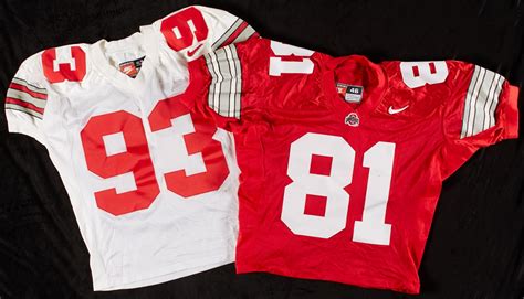 Lot Detail - Pair of Game-Worn Ohio State Football Jerseys (2)