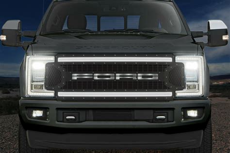 Steel Aftermarket Grille FORD LED X-Lite for 2017-2019 F350 F250 SuperDuty Grill - Grilles