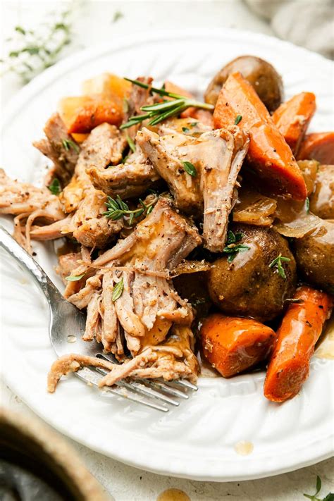 Easy Crock Pot Pork Roast With Potatoes and Carrots