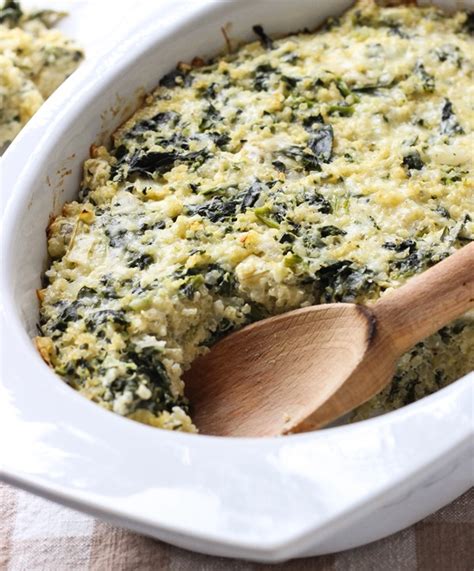 Spinach Artichoke Quinoa Casserole - Making Thyme for Health