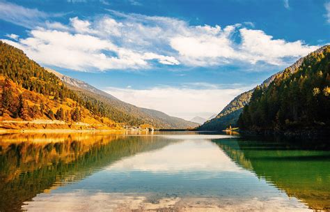 Serene landscape of the Mountains and lake with sky image - Free stock photo - Public Domain ...