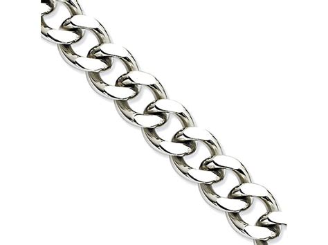 Stainless Steel 13.5mm Curb Link 24 inch Chain Necklace - SSW629 | Stainless steel curb chain ...