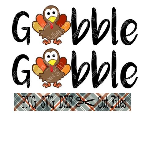 Gobble Gobble Turkey Svg Digital Download Cut File | Etsy