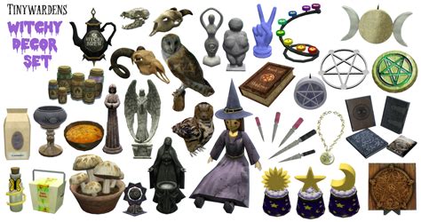 Ts4 CC finds — tinywardens: WITCHY DECOR SET HERE IT IS! A deco... | Sims 4, Sims, Witchy decor