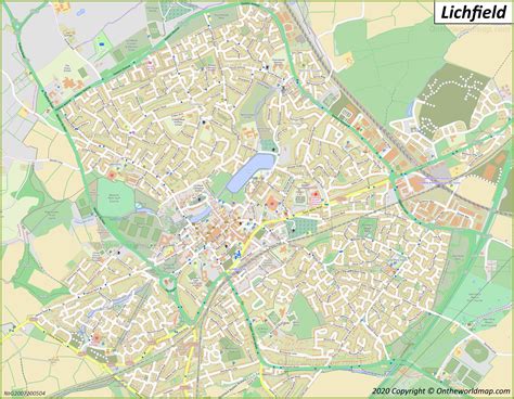 Detailed Map of Lichfield - Ontheworldmap.com