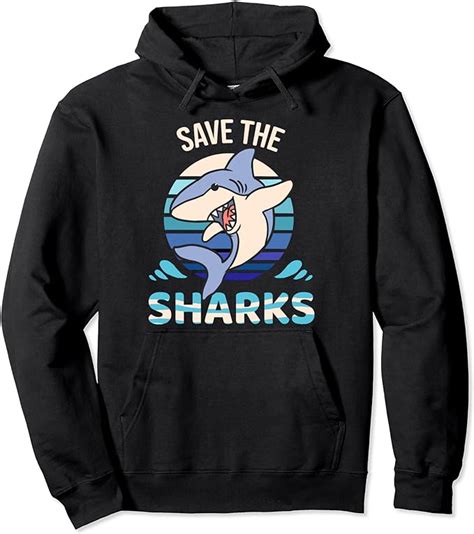 Amazon.com: Save The Sharks Pullover Hoodie: Clothing