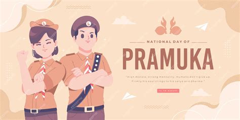 Premium Vector | Pramuka day banner illustration