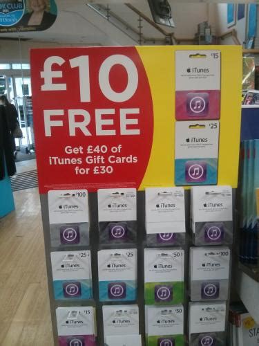 iTunes Gift Card £40 for £30 @ WH Smith instore - HotUKDeals