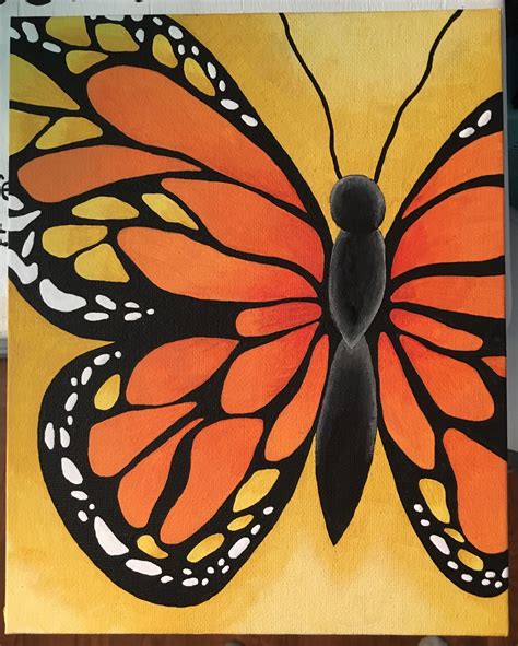 Butterfly canvas for my mom Butterfly Painting Easy, Butterfly Canvas, Painting Canvases ...