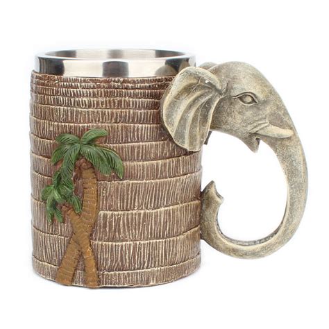 Coconut Tree Elephant Coffee Cup Tropical Rainforest Coffee Mug Creative Decor | eBay