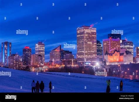 Edmonton skyline, Edmonton, Alberta, Canada Stock Photo - Alamy