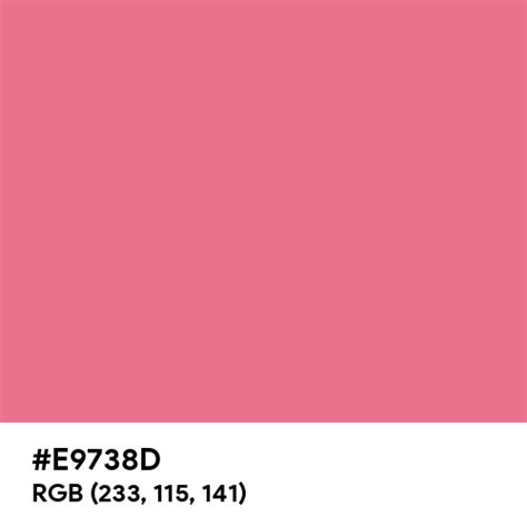 Bubblegum (Pantone) color hex code is #E9738D