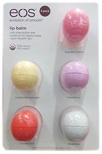 EOS 5 Pack Lip Balm Organic Smooth Sphere 5 Flavors Fast Shipping | eBay