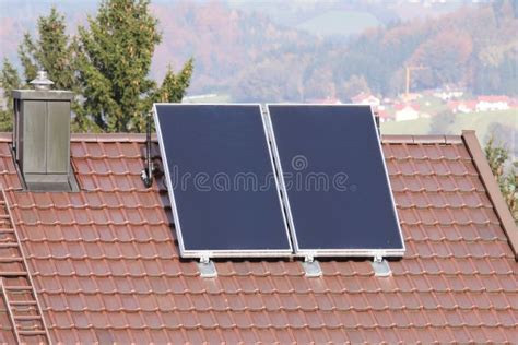 Barn with solar panels stock photo. Image of germany, electrical - 4766914