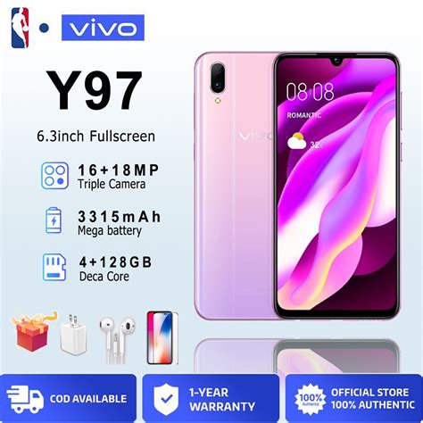 VIVO Y97 Original SmartPhone 4+128GB Face/Fingerprint Unlock Android 6.3Inch Dual camera ...