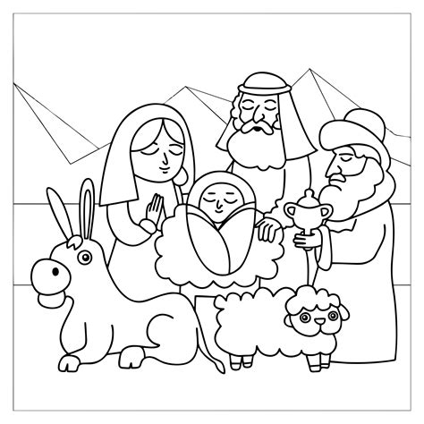 Free Nativity Scene Printables - Printable Template Free