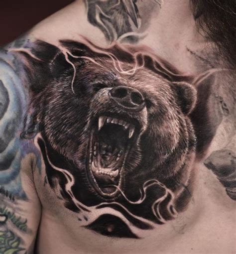 Angry Bear Tattoo - InkStyleMag | Bear tattoos, Grizzly bear tattoos, Bear tattoo