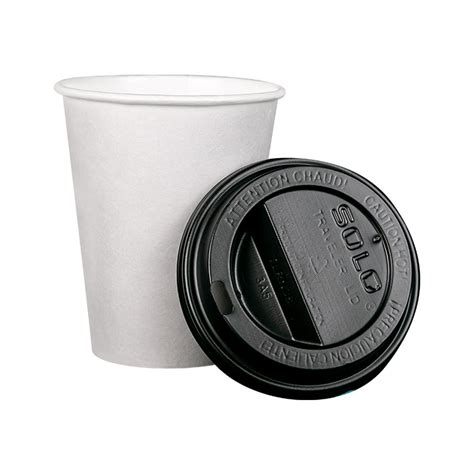 8 oz. Wedding Paper Cups with Lids | Totally Wedding