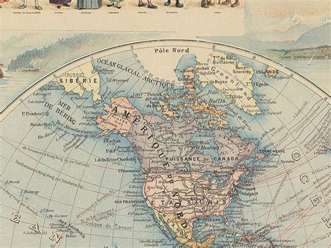 Vintage Map of the World 1900