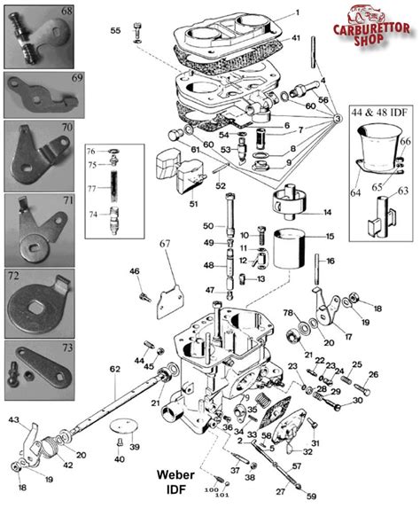 Weber IDF Carburetor Parts