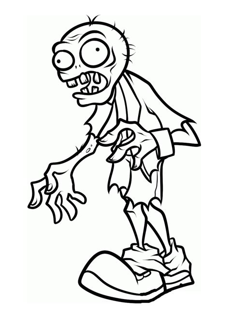 Free zombie coloring page to download - Zombie Coloring Pages for Kids