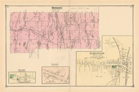 DEWITT, New York - 1874 Map