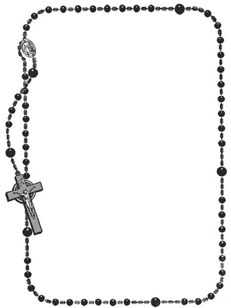 catholic borders - Google Search | Clip art borders, Rosary drawing, Rosary