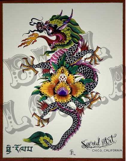 Tibetan dragon art | Tatoeages