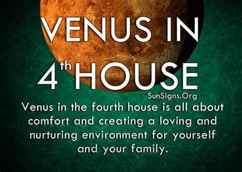 Venus In 4th House Meaning: Family And Home - SunSigns.Org