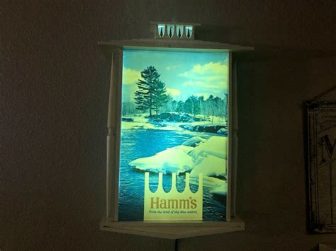 RARE 1950s BREWERIANA: Lighted Vintage Hamms Beer Winter Stream Sign - WORKS!!! | eBay in 2021 ...