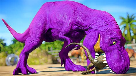 Pink T-Rex vs Big Dinosaurs vs Indominus Rex vs Spinosaurus vs Indoraptor Jurassic World ...